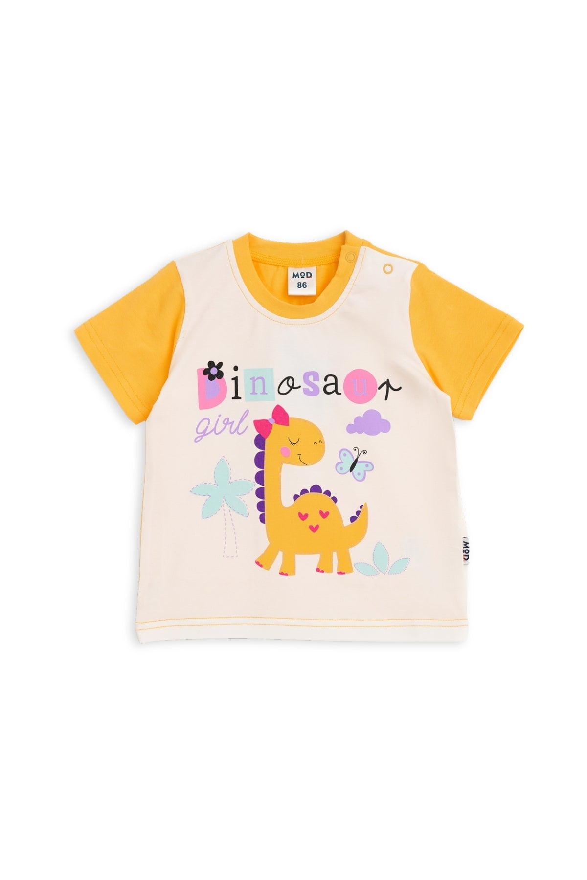 Collection of Toddler Cotton T-Shirt & Shorts Set (10-36 Months) - Yellow in a gallery layout