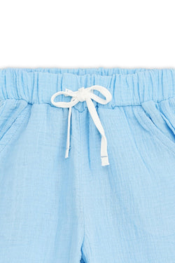 Collection of Stylish Two-Piece Cotton Set for Boys and Girls (Ages 5-8) - Blue in a gallery layout