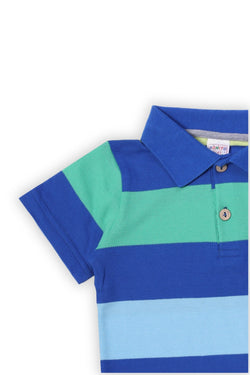 Collection of Gestreiftes Poloshirt für Baby-Jungen – Lebendiger und stilvoller Komfort MK-13 Blau in a gallery layout