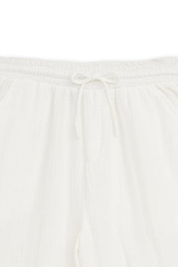 Collection of Unisex Cotton Two-Piece Set (Ages 8-12) - White in a gallery layout