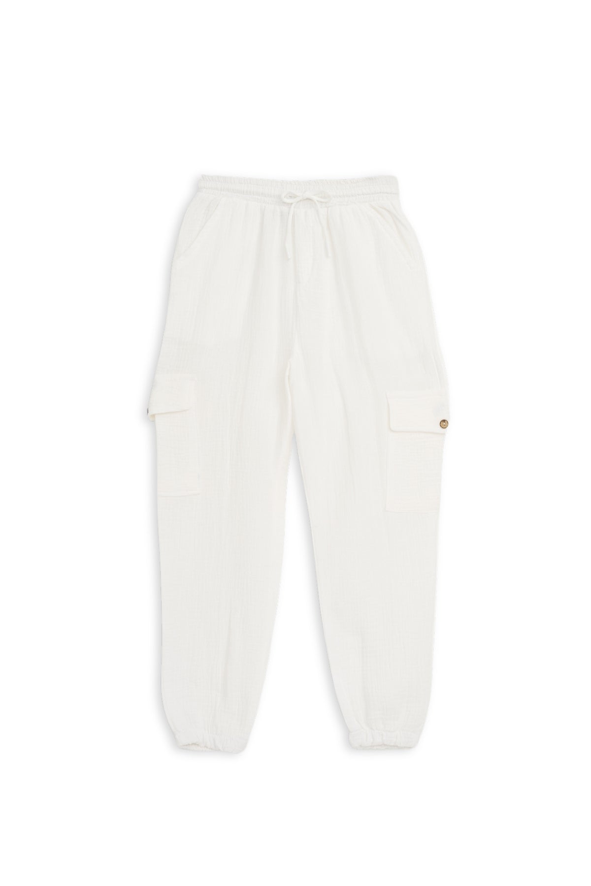 Collection of Unisex Cotton Two-Piece Set (Ages 8-12) - White in a gallery layout