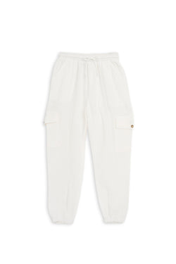 Collection of Unisex Cotton Two-Piece Set (Ages 8-12) - White in a gallery layout