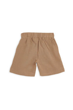 Collection of Linen Two-Piece Set for Kids (3-7 Years) - Dark Beige in a gallery layout