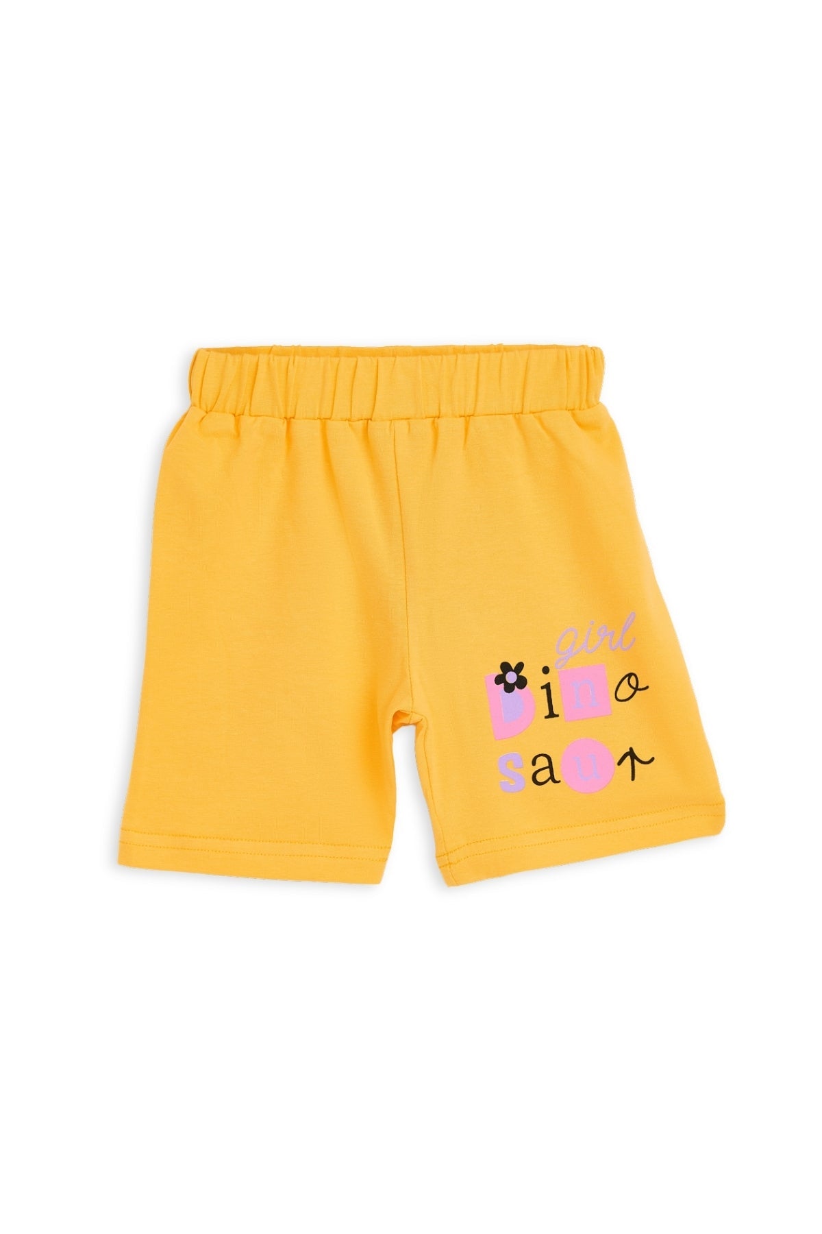Collection of Toddler Cotton T-Shirt & Shorts Set (10-36 Months) - Yellow in a gallery layout
