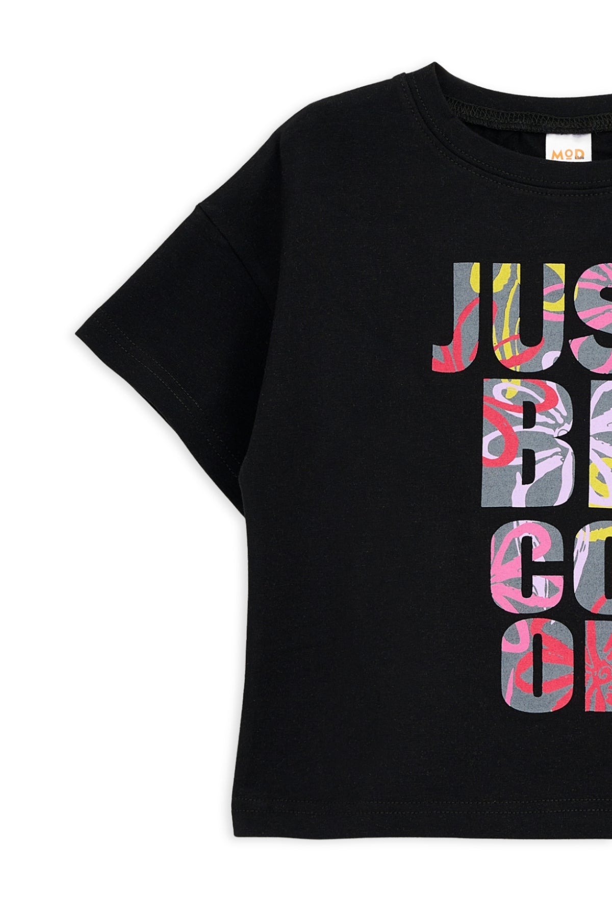 Collection of Trendy Two-Piece Muslin Set for Girls (Ages 5-8) - Black in a gallery layout