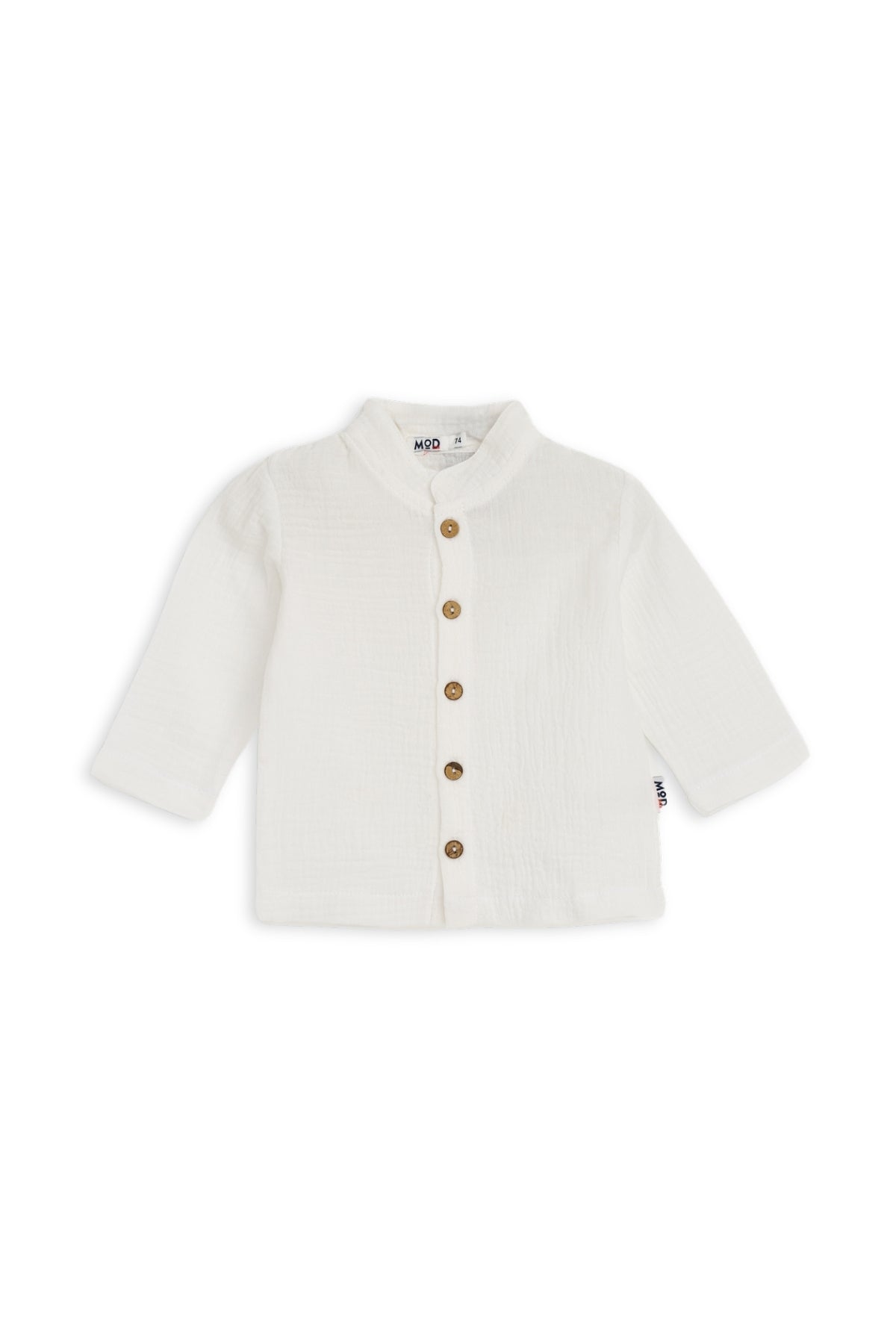 Collection of Organic Muslin Two-Piece Set for Babies (6-24 Months) - White in a gallery layout