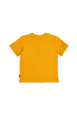 Collection of Kids Cotton T-Shirt & Shorts Set – Perfect for Active Days - Dark Yellow in a gallery layout