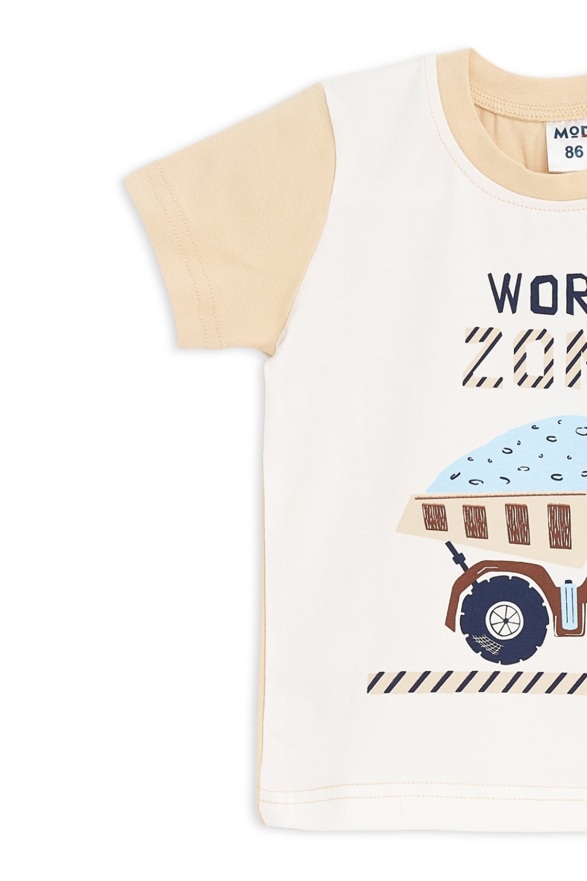 Collection of Toddler Cotton T-Shirt & Shorts Set (10-36 Months) - Cream in a gallery layout