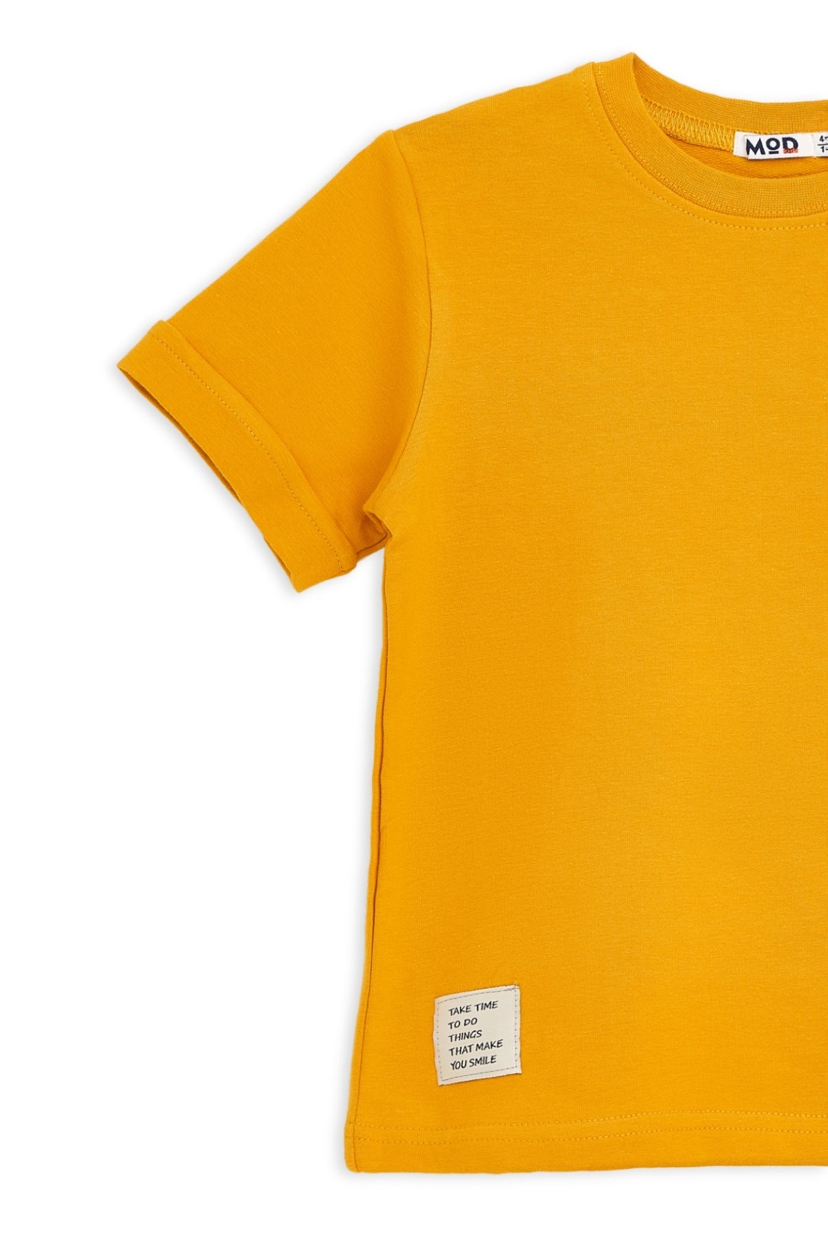 Collection of Kids Cotton T-Shirt & Shorts Set – Perfect for Active Days - Dark Yellow in a gallery layout