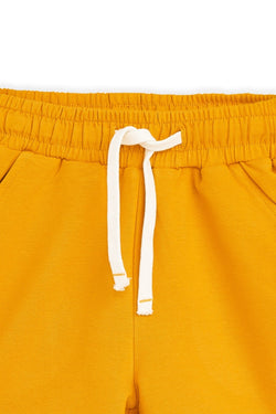 Collection of Kids Cotton T-Shirt & Shorts Set – Perfect for Active Days - Dark Yellow in a gallery layout