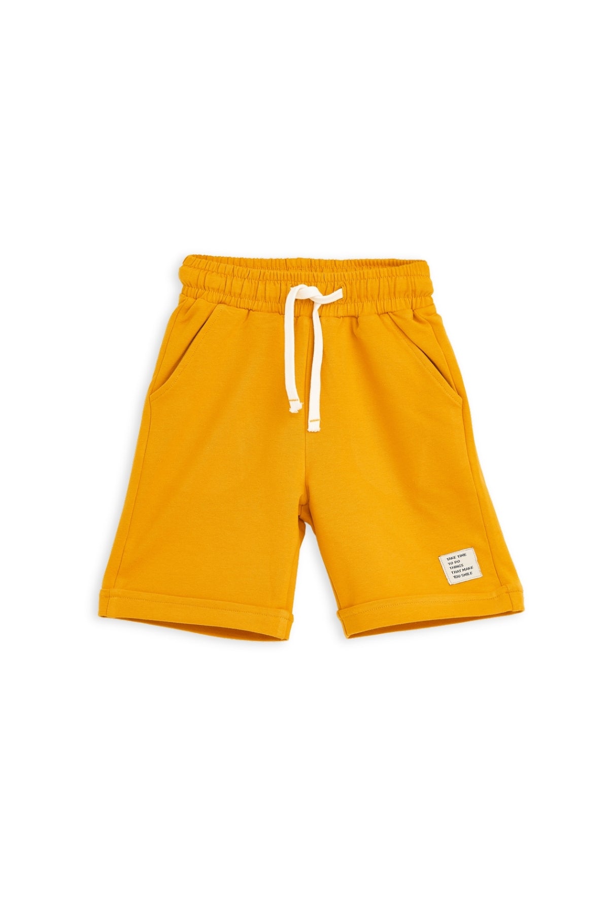 Collection of Kids Cotton T-Shirt & Shorts Set – Perfect for Active Days - Dark Yellow in a gallery layout