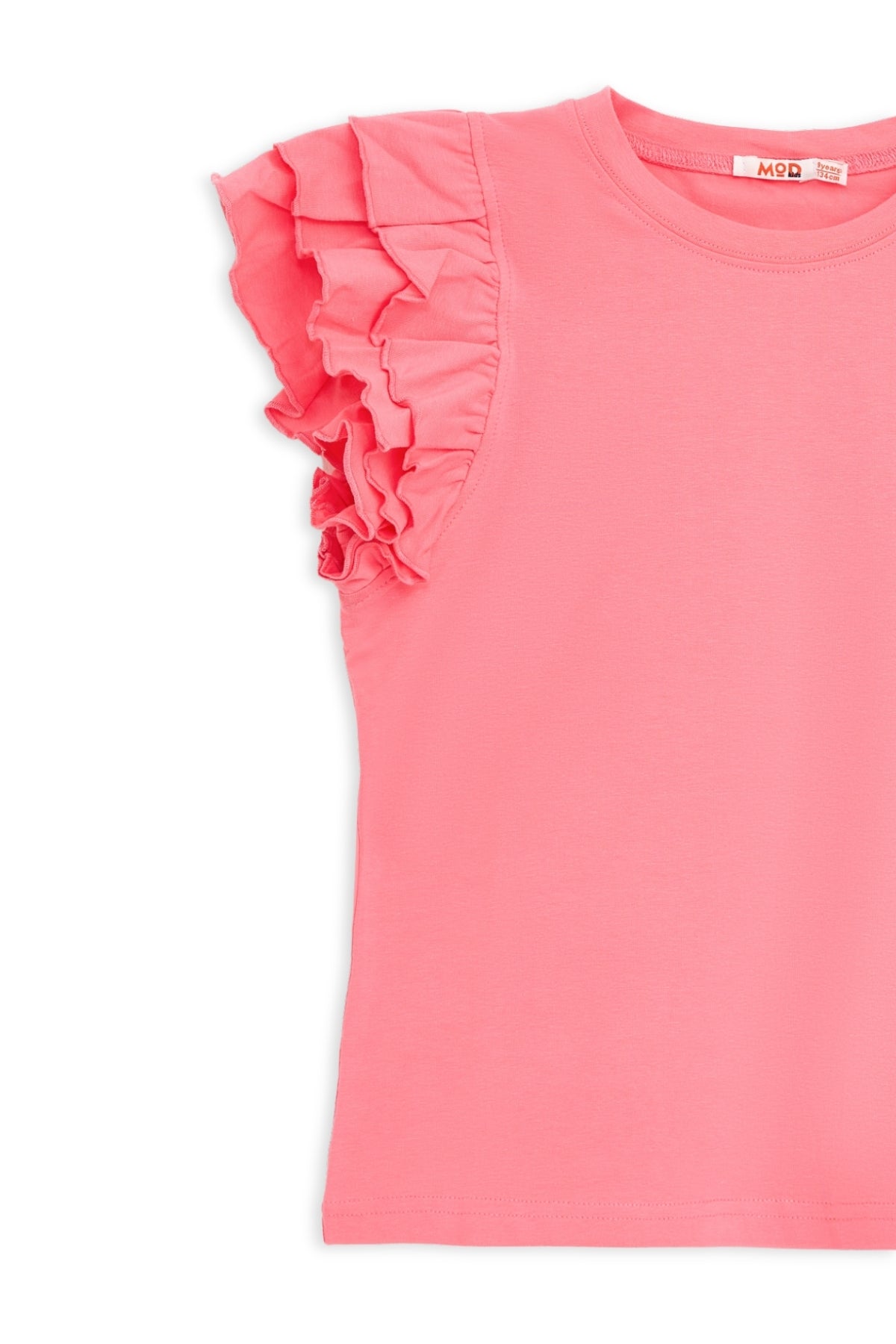 Collection of Girls’ Stylish Ruffle Sleeve Set – 8-12 Years - Pink in a gallery layout