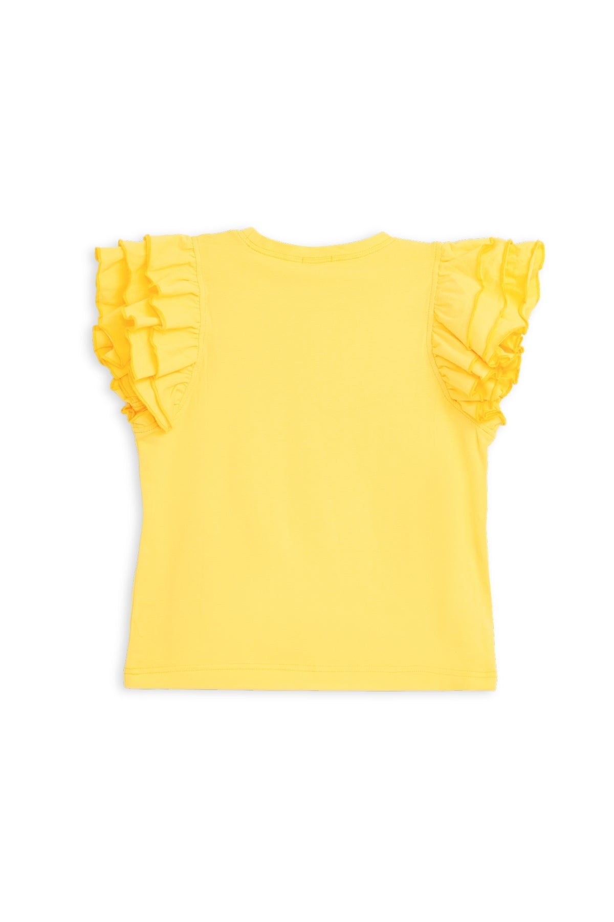 Collection of Girls’ Stylish Ruffle Sleeve Set – 8-12 Years - Yellow in a gallery layout