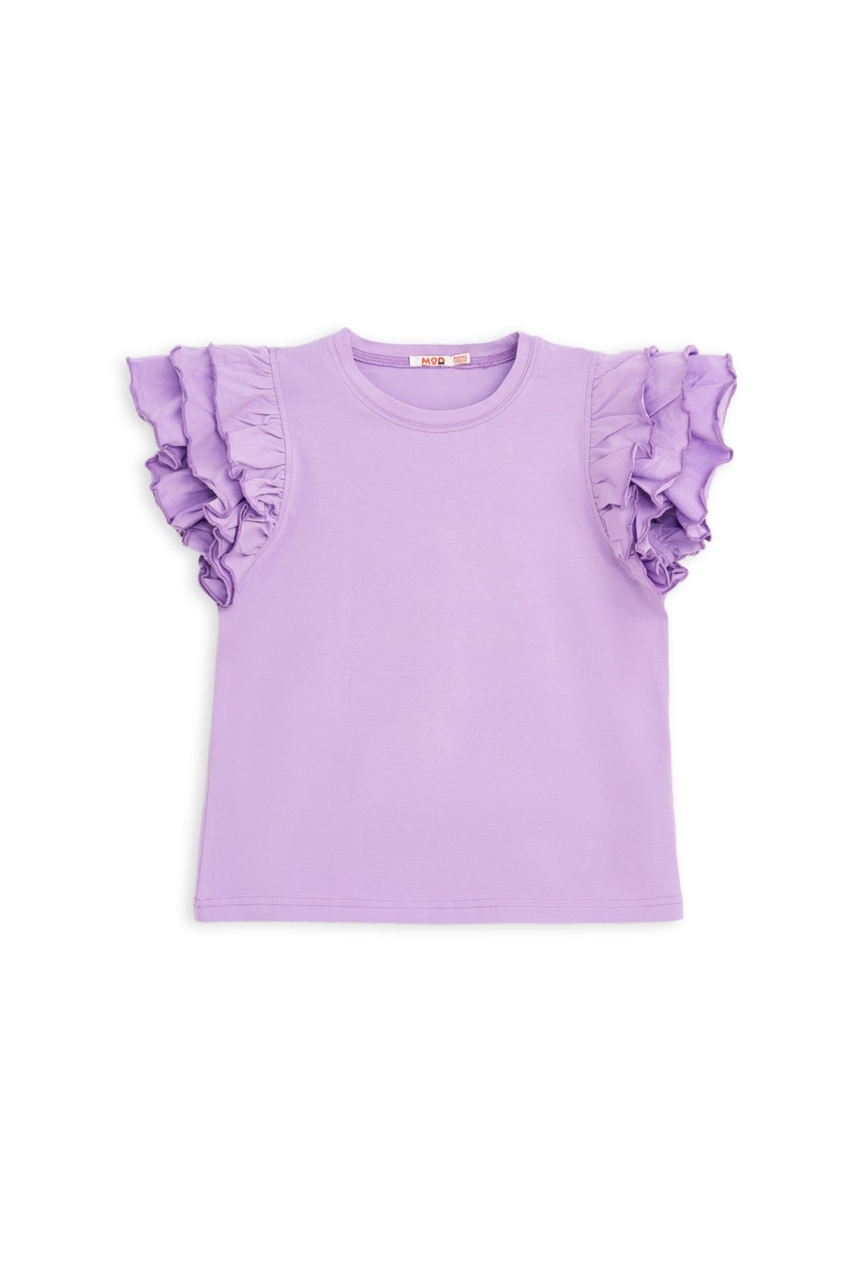 Collection of Girls’ Stylish Ruffle Sleeve Set – 8-12 Years - Lilac in a gallery layout