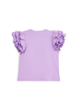 Collection of Girls’ Stylish Ruffle Sleeve Set – 8-12 Years - Lilac in a gallery layout