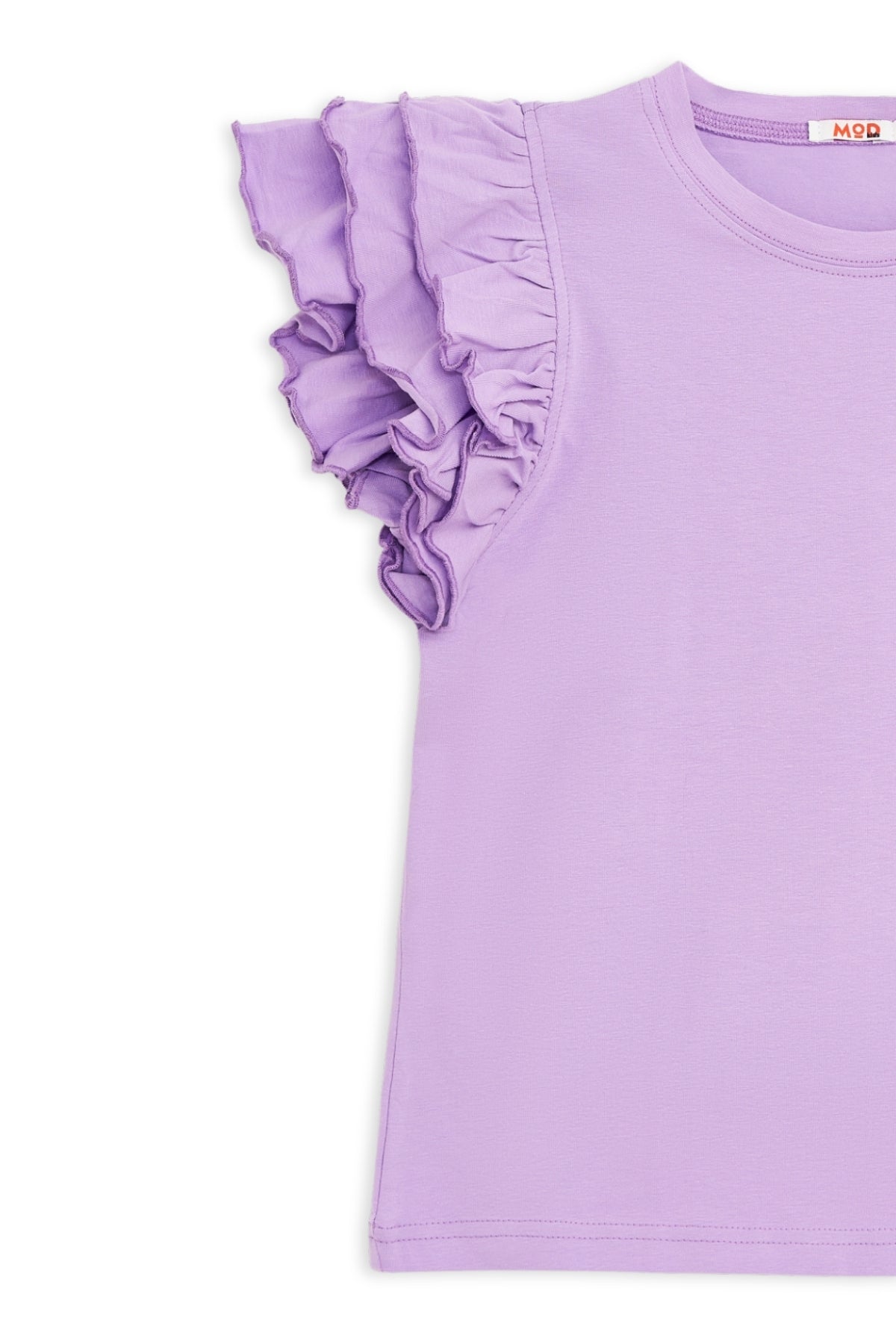 Collection of Girls’ Stylish Ruffle Sleeve Set – 8-12 Years - Lilac in a gallery layout