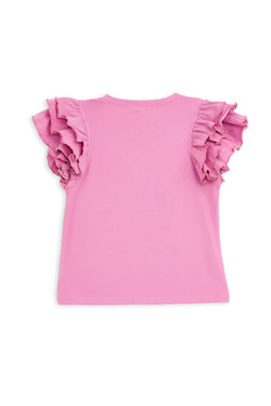 Collection of Girls’ Stylish Ruffle Sleeve Set – 8-12 Years - Purple in a gallery layout