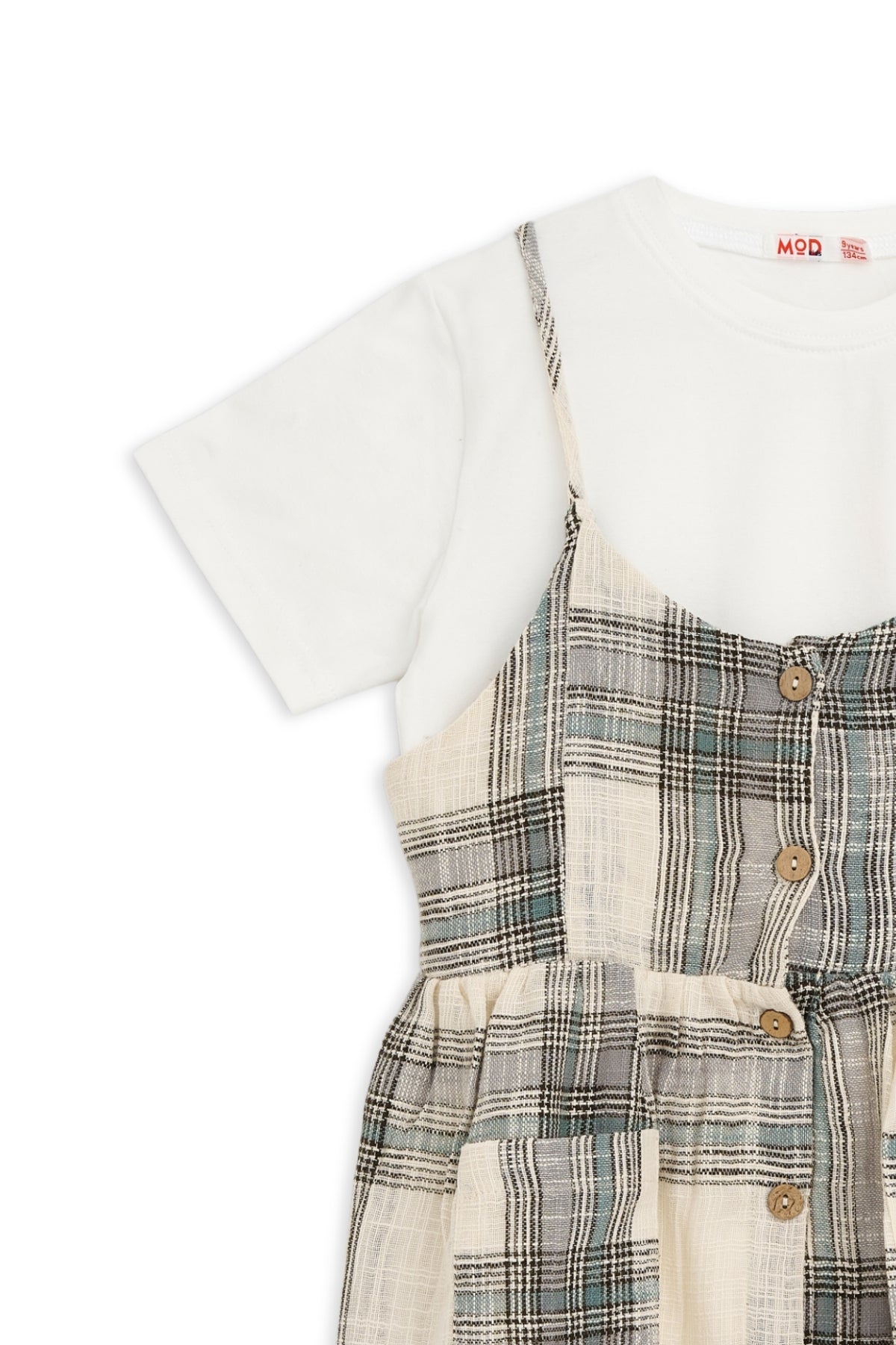 Collection of Plaid Midi Dress for Girls (8-12 Years) – Timeless Elegance & Everyday Comfort - Green in a gallery layout