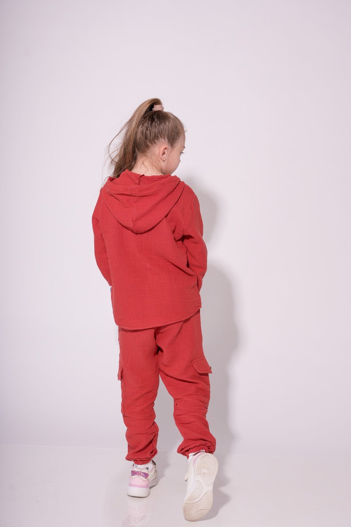 Collection of Unisex Cotton Two-Piece Set (Ages 8-12) - Terracotta in a gallery layout