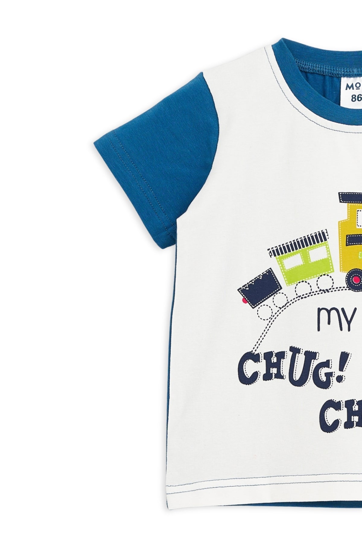 Collection of Toddler Cotton T-Shirt & Shorts Set (10-36 Months) - Blue in a gallery layout