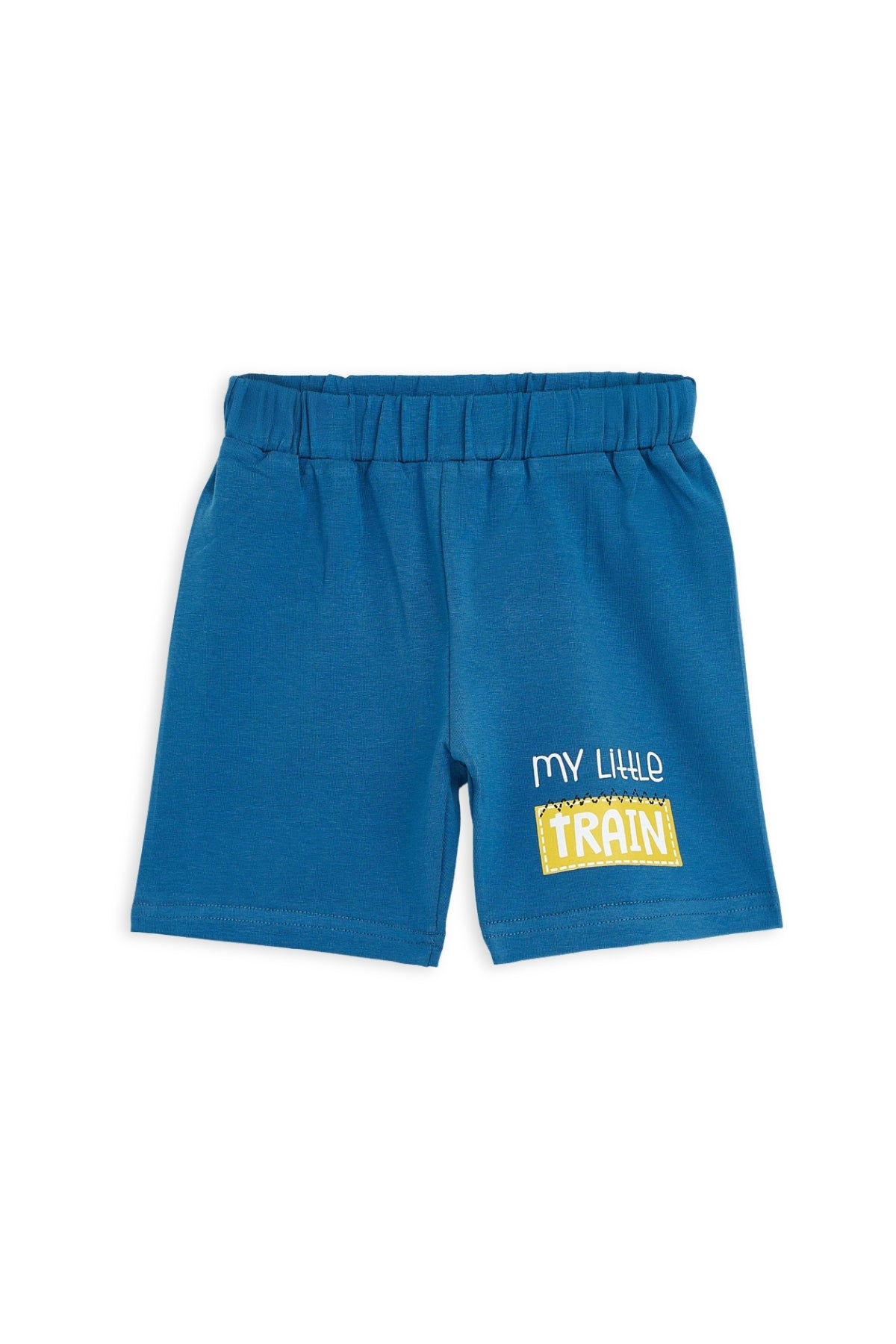 Collection of Toddler Cotton T-Shirt & Shorts Set (10-36 Months) - Blue in a gallery layout