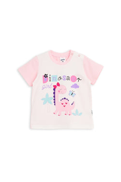 Collection of Toddler Cotton T-Shirt & Shorts Set (10-36 Months) - Pink in a gallery layout