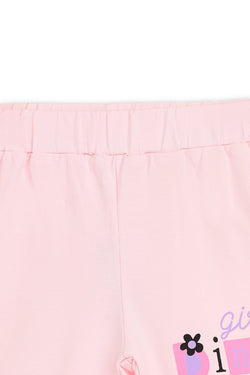 Collection of Toddler Cotton T-Shirt & Shorts Set (10-36 Months) - Pink in a gallery layout