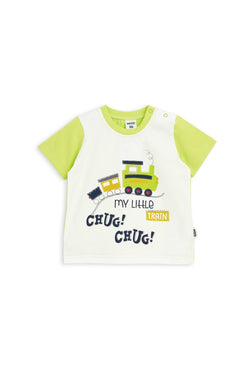 Collection of Toddler Cotton T-Shirt & Shorts Set (10-36 Months) - Green in a gallery layout