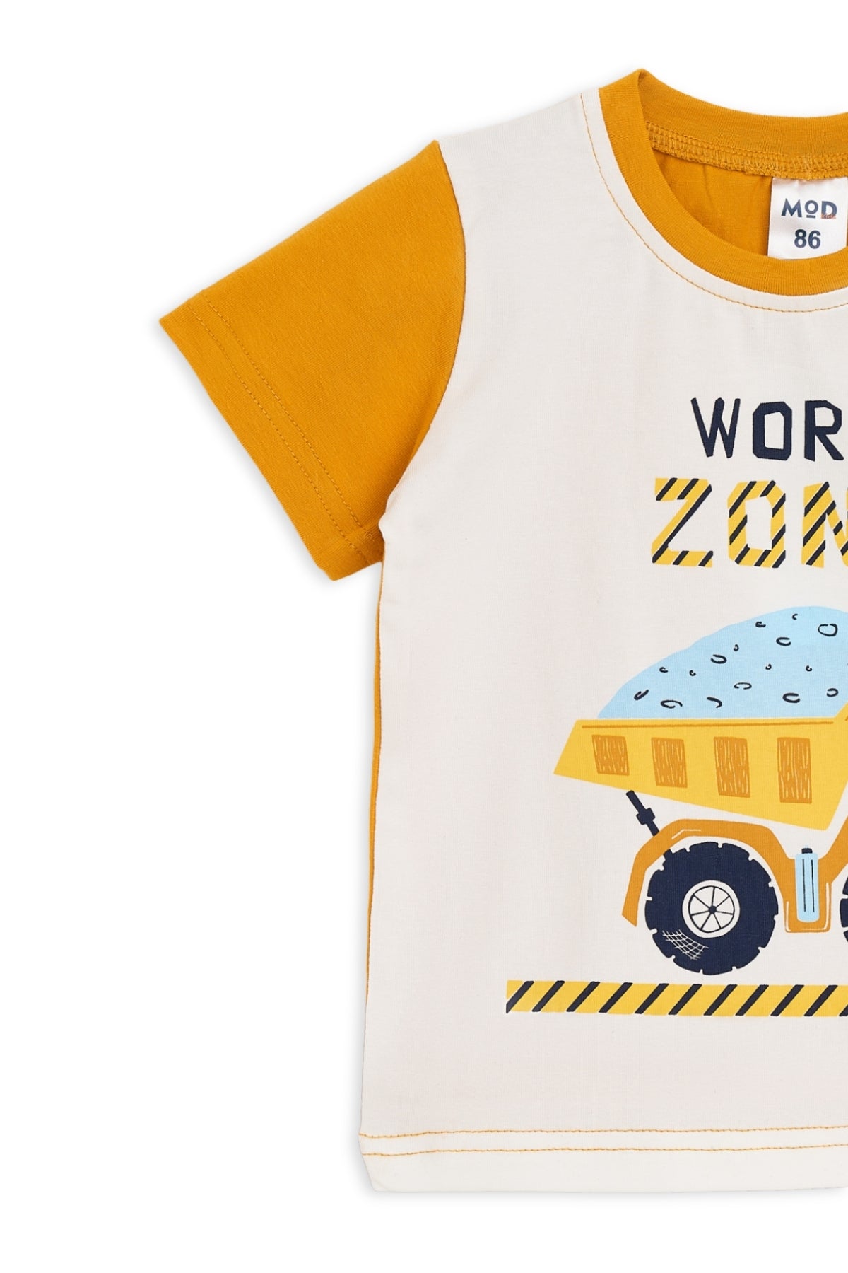 Collection of Toddler Cotton T-Shirt & Shorts Set (10-36 Months) - Dark Yellow in a gallery layout