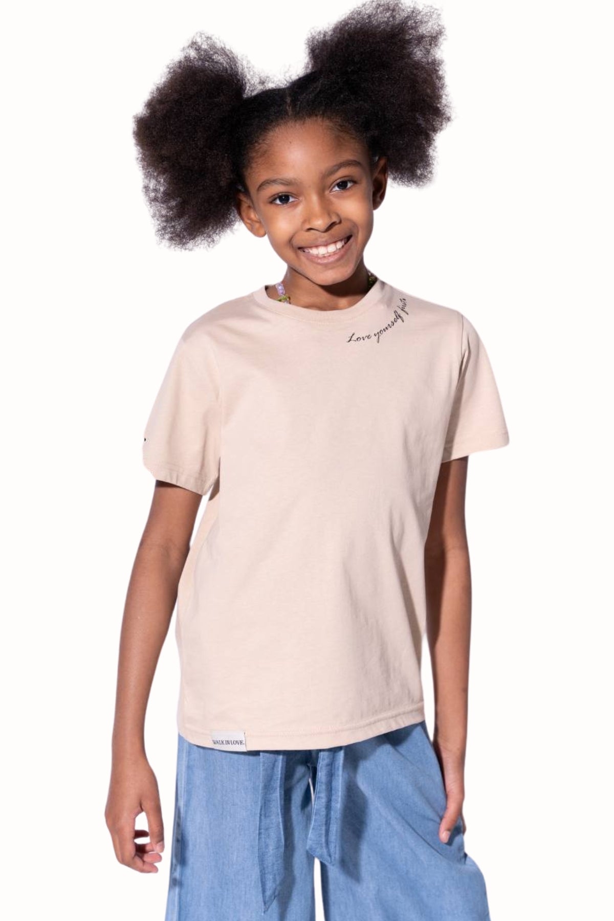 Collection of T-Shirt for Girls (Ages 9-14) - Beige in a gallery layout