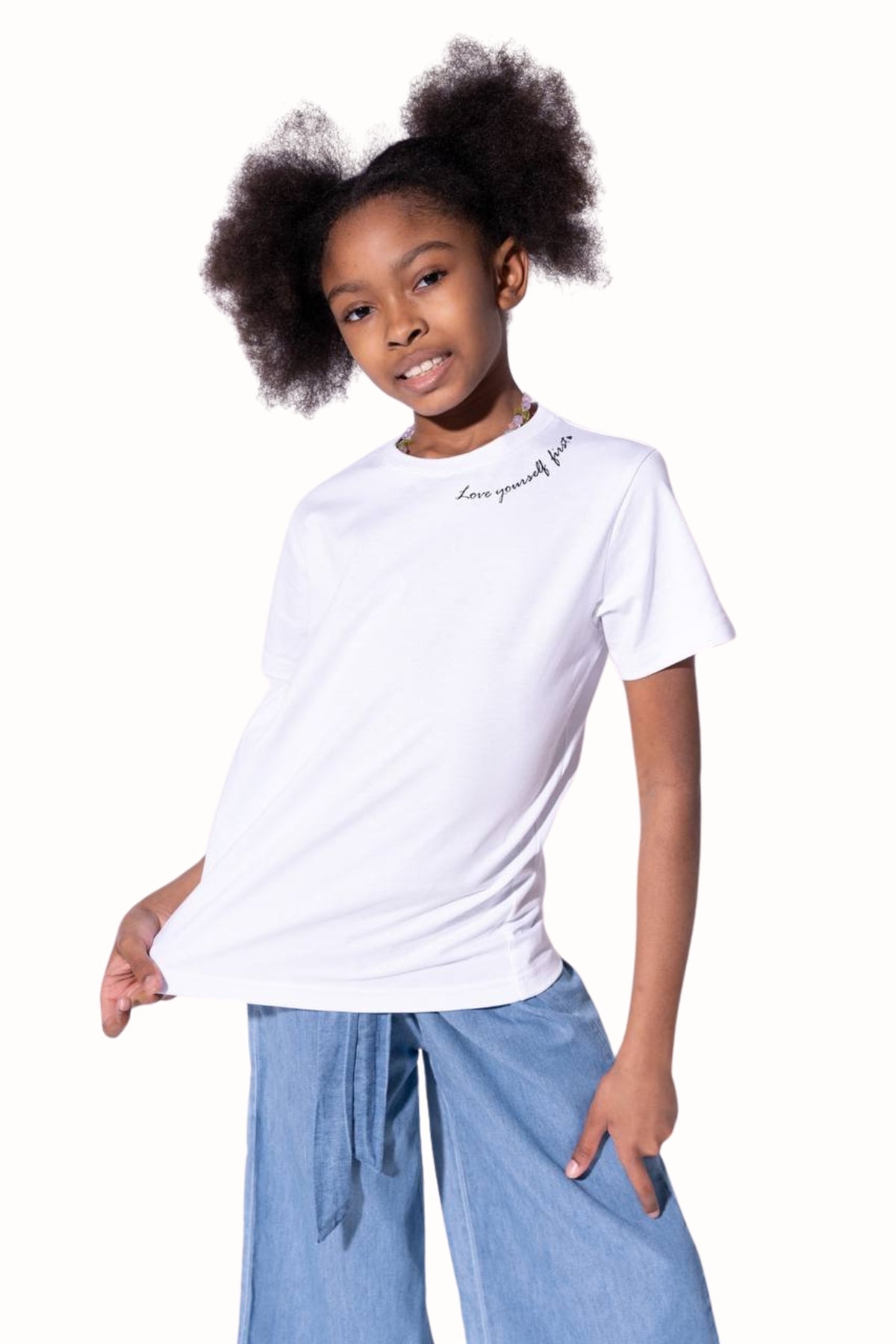 Collection of T-Shirt for Girls (Ages 9-14) - White in a gallery layout