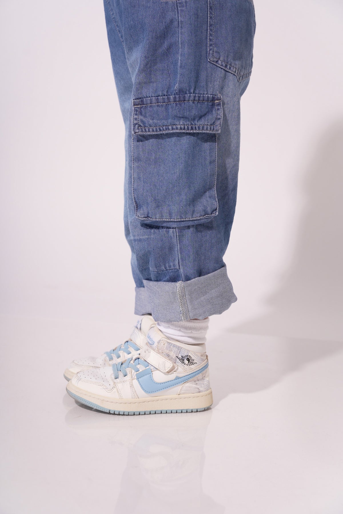 Collection of Denim Overalls for Boys and Girls (Ages 2-5 Years) - Dark Blue in a gallery layout