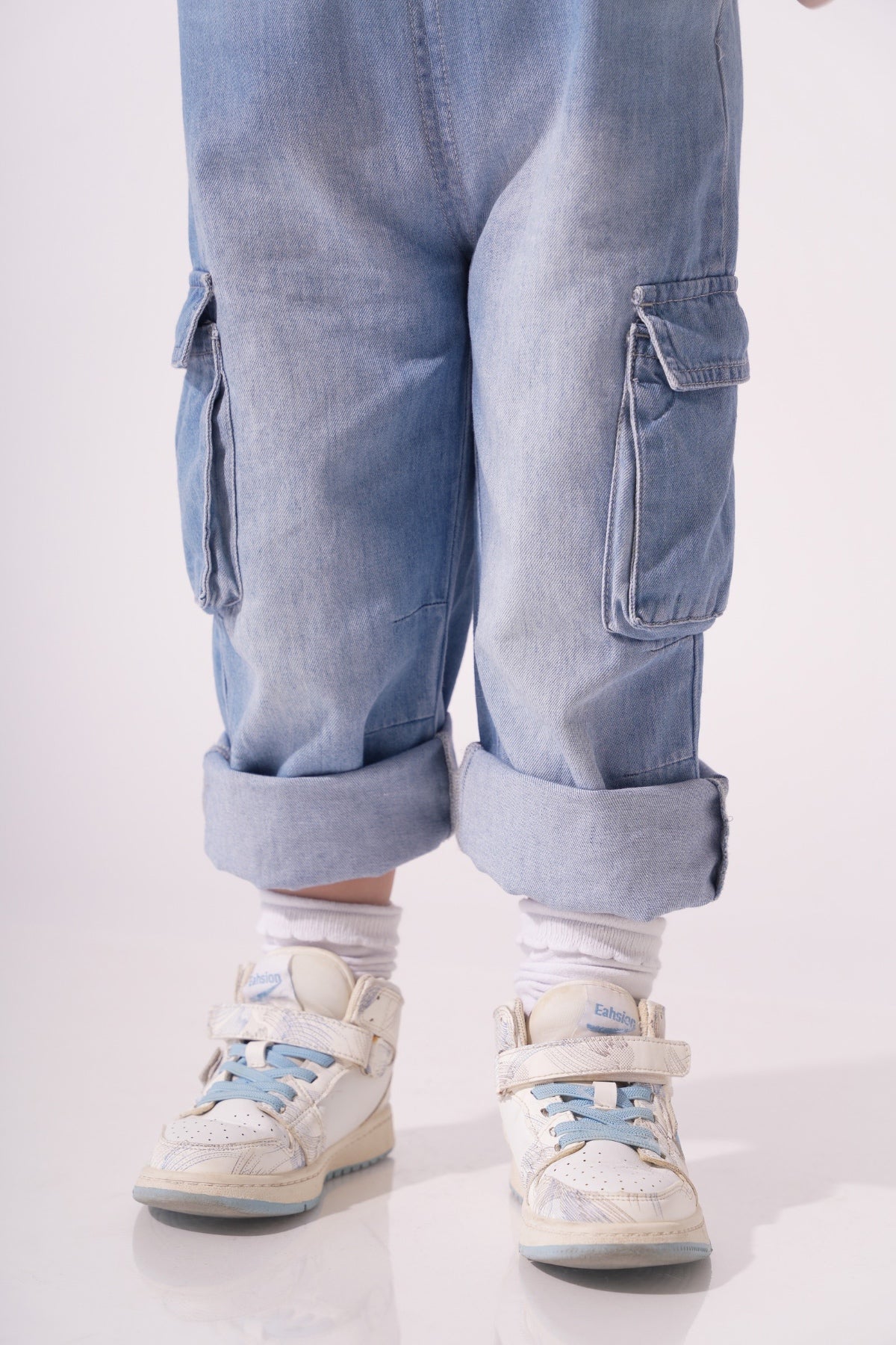 Collection of Denim Overalls for Boys and Girls (Ages 2-5 Years) - Blue in a gallery layout
