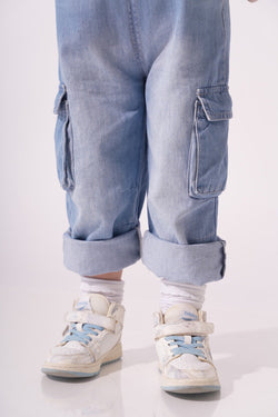 Collection of Denim Overalls for Boys and Girls (Ages 2-5 Years) - Blue in a gallery layout