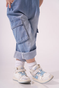 Collection of Denim Overalls for Boys and Girls (Ages 2-5 Years) - Blue in a gallery layout