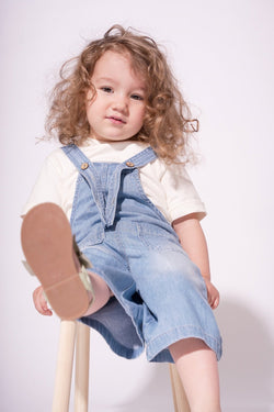 Collection of Kids' Denim Overalls (Ages 3-7 Years) - Blue in a gallery layout