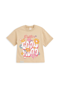 Collection of Set For Children Printed T-shirt and Short Beige in a gallery layout