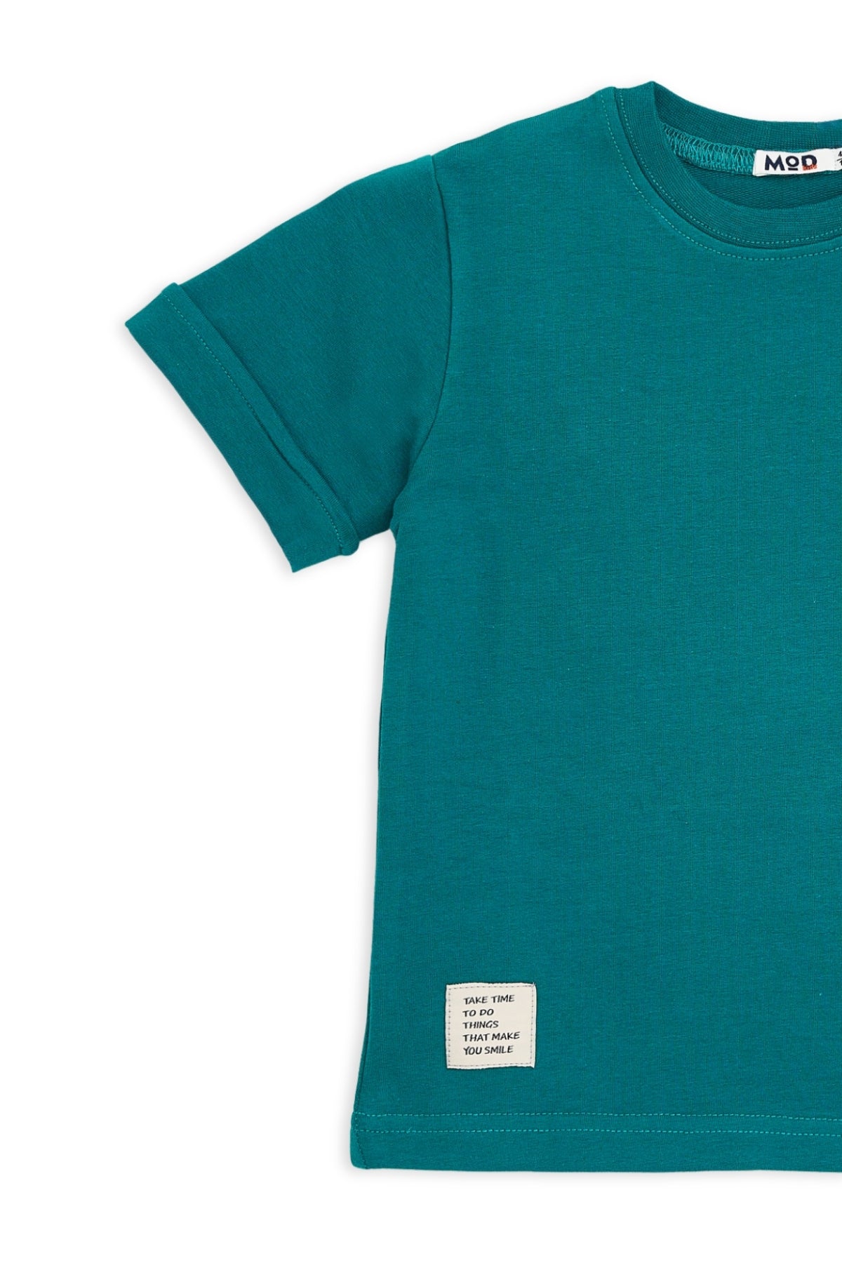 Collection of Kids Cotton T-Shirt & Shorts Set – Perfect for Active Days - Dark Green in a gallery layout