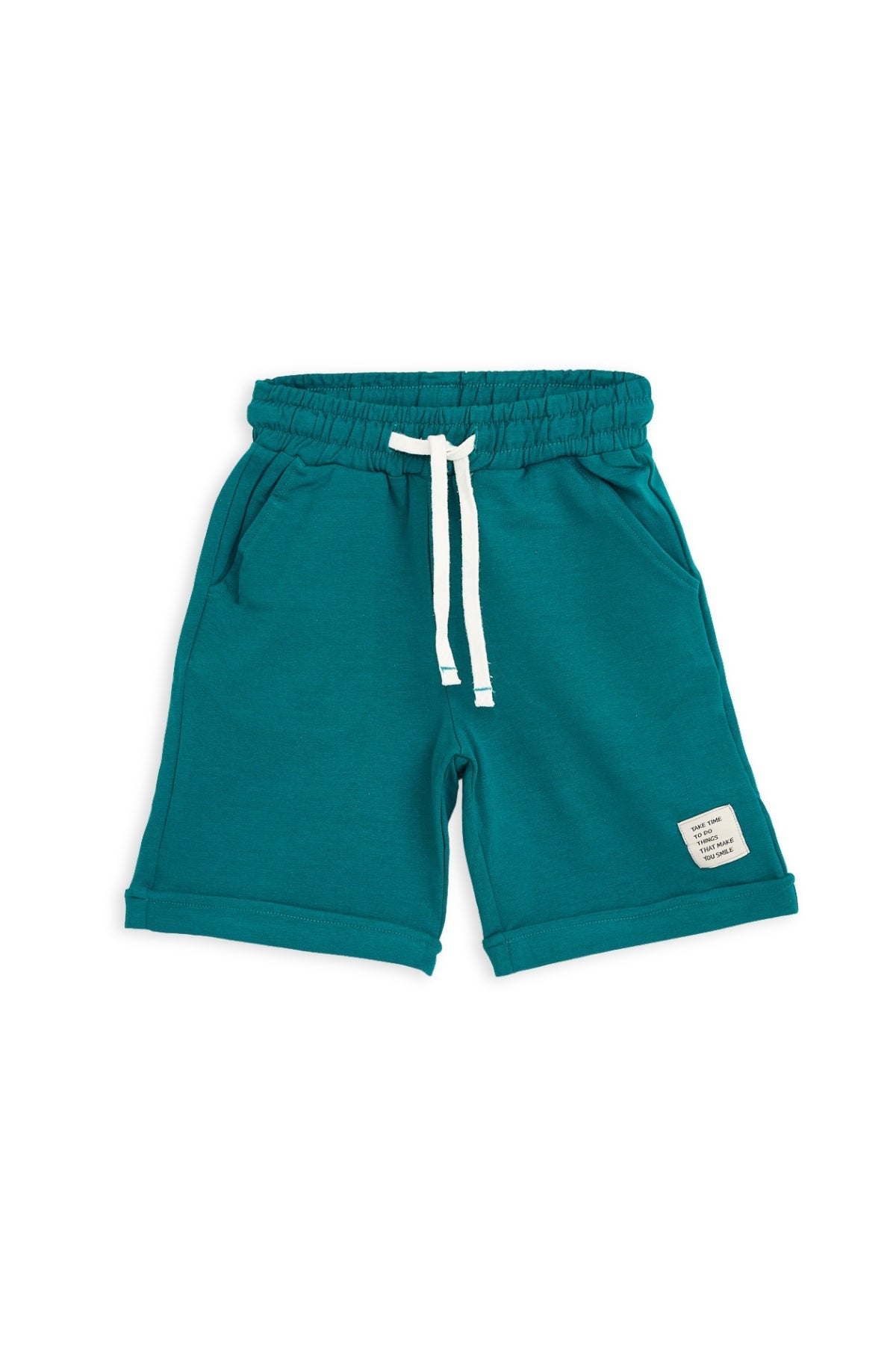 Collection of Kids Cotton T-Shirt & Shorts Set – Perfect for Active Days - Dark Green in a gallery layout