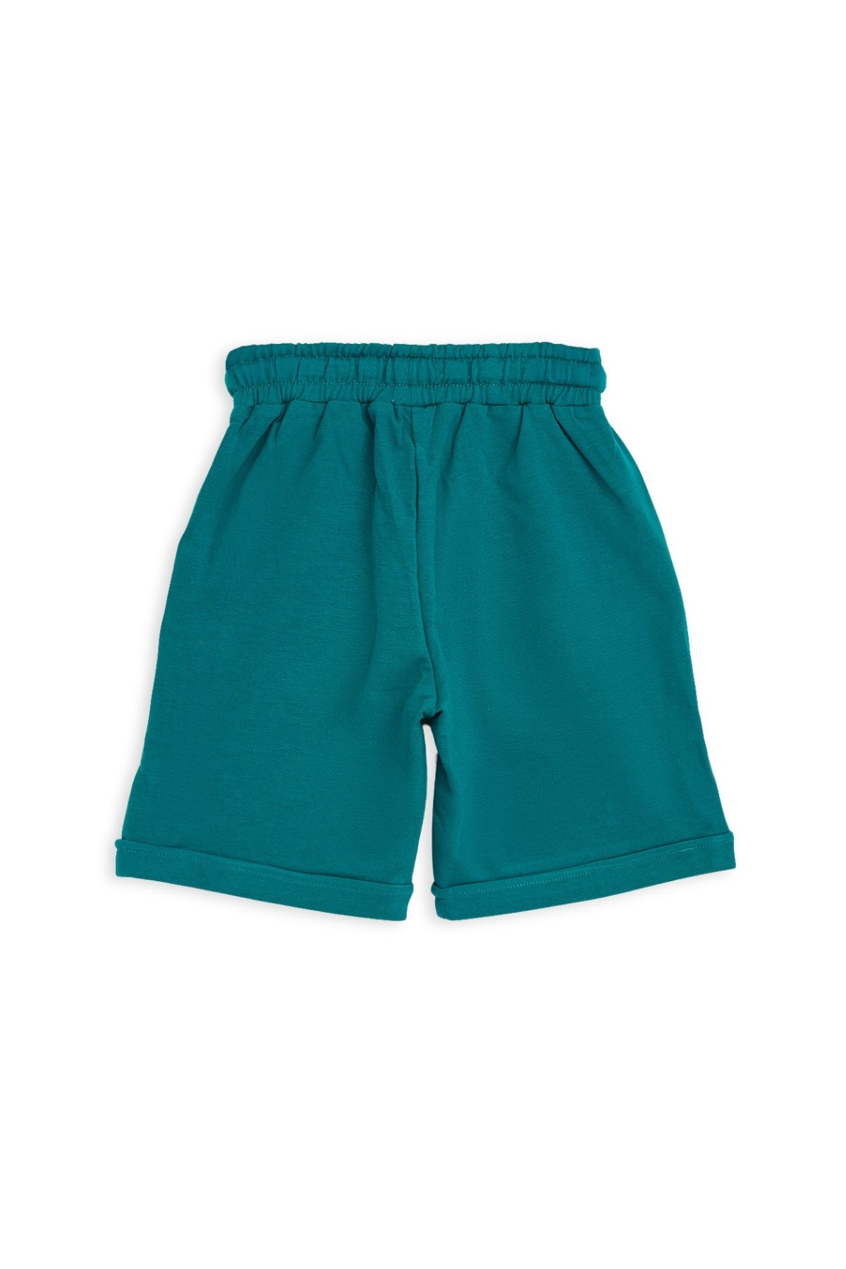 Collection of Kids Cotton T-Shirt & Shorts Set – Perfect for Active Days - Dark Green in a gallery layout