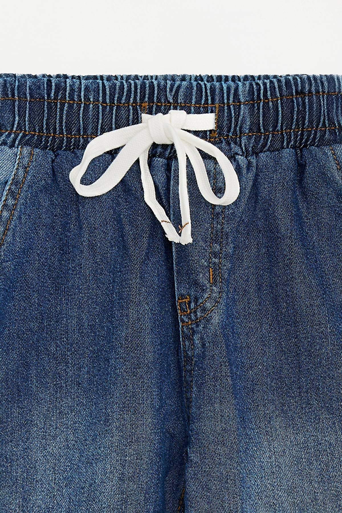 Collection of Boys' Elastic Waist Jeans (Ages 3-7) - Dark Blue in a gallery layout