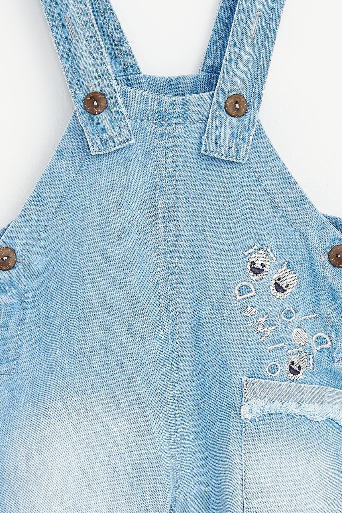 Collection of Denim Overalls for Boys and Girls (Ages 8-24 Months) - Blue in a gallery layout