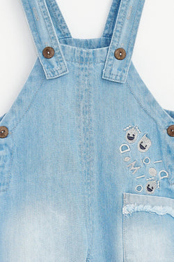 Collection of Denim Overalls for Boys and Girls (Ages 8-24 Months) - Blue in a gallery layout