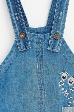 Collection of Denim Overalls for Boys and Girls (Ages 8-24 Months) - Dark Blue in a gallery layout