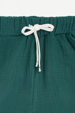 Collection of Stylish Two-Piece Cotton Set for Boys and Girls (Ages 5-8) - Emerald in a gallery layout