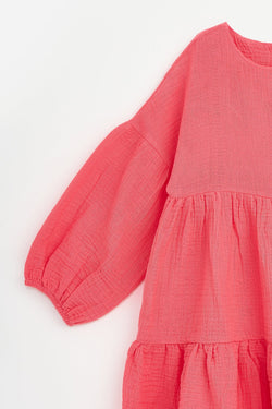 Collection of Fließendes Baumwollkleid für Mädchen (5–8 Jahre) – Rosa in a gallery layout