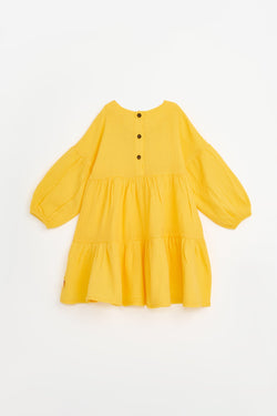 Girls' Flowy Cotton Dress (Ages 5-8) - Yellow Modjeans Store Girls' Flowy Cotton Dress (Ages 5-8) - Yellow Modjeans Store