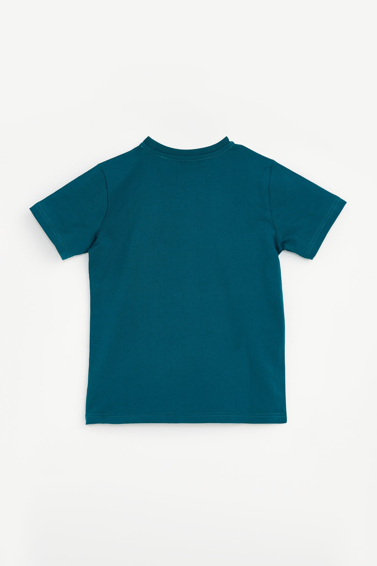 Collection of T-Shirt mit kleinem Aufdruck für Jungen smaragdgrün in a gallery layout