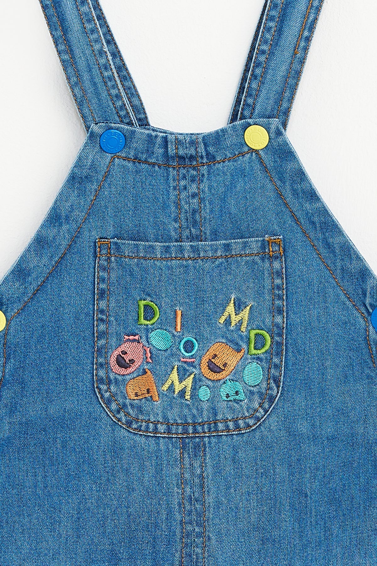 Collection of Denim Overalls for Boys and Girls (Ages 1-4) - Dark Blue in a gallery layout