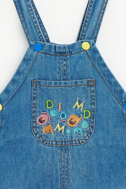 Collection of Denim Overalls for Boys and Girls (Ages 1-4) - Dark Blue in a gallery layout